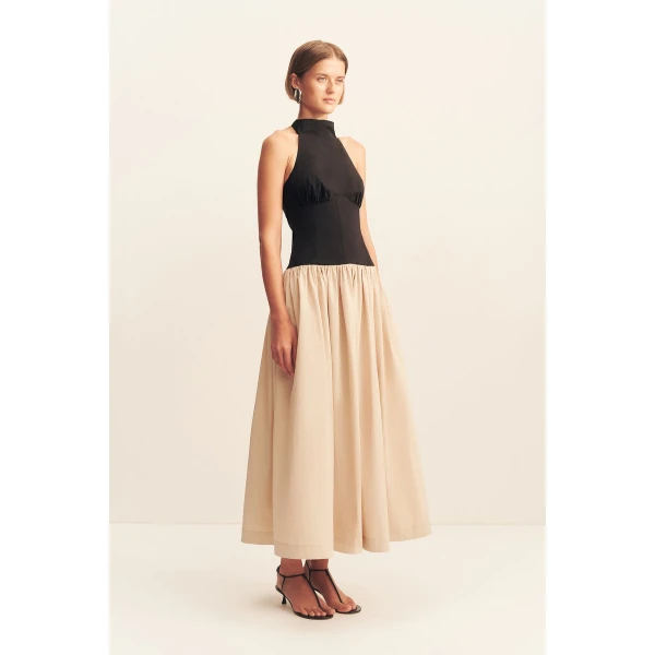 High halter neckline