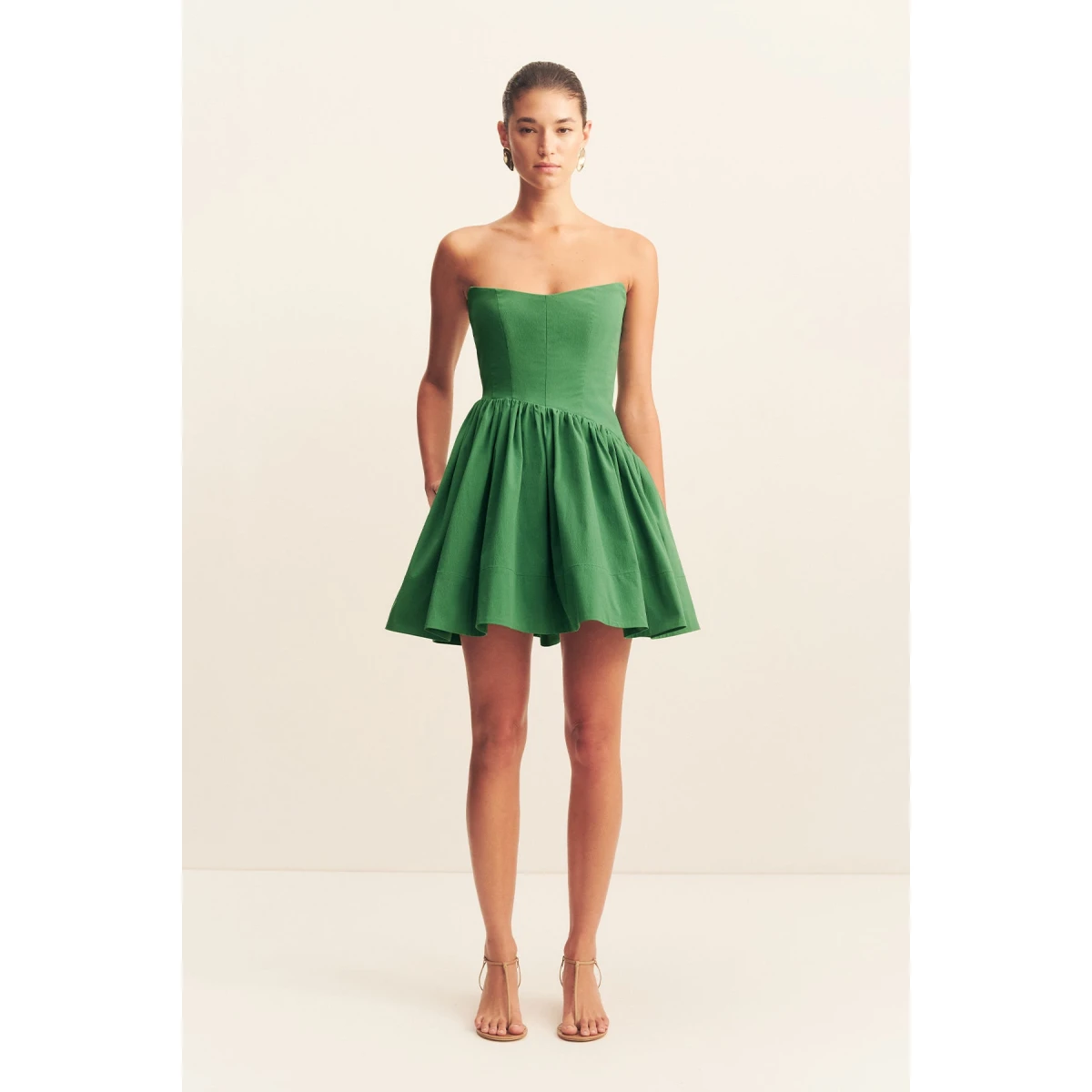 Campbell Strapless Mini Dress - Abundant Green - Image 2