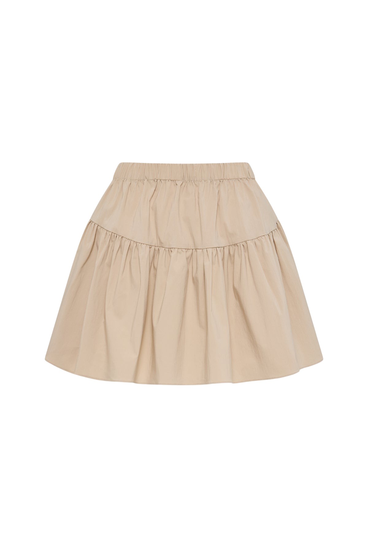 Shona Joy Campbell Tiered Mini Skirt – Oat Milk