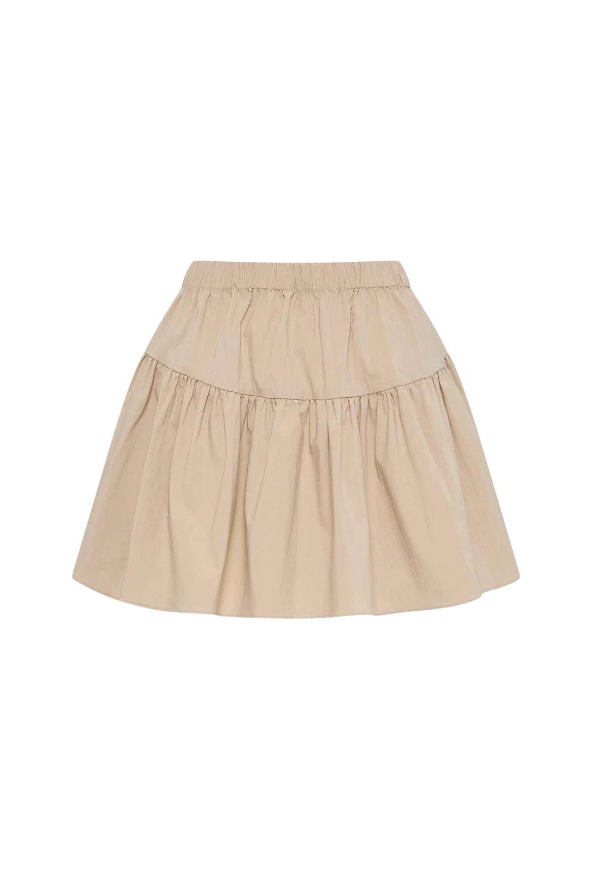 Campbell Tiered Mini Skirt - Oat Milk