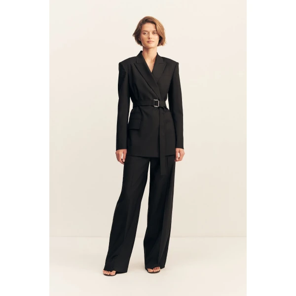 Castro Belted Blazer - Black - Image 2