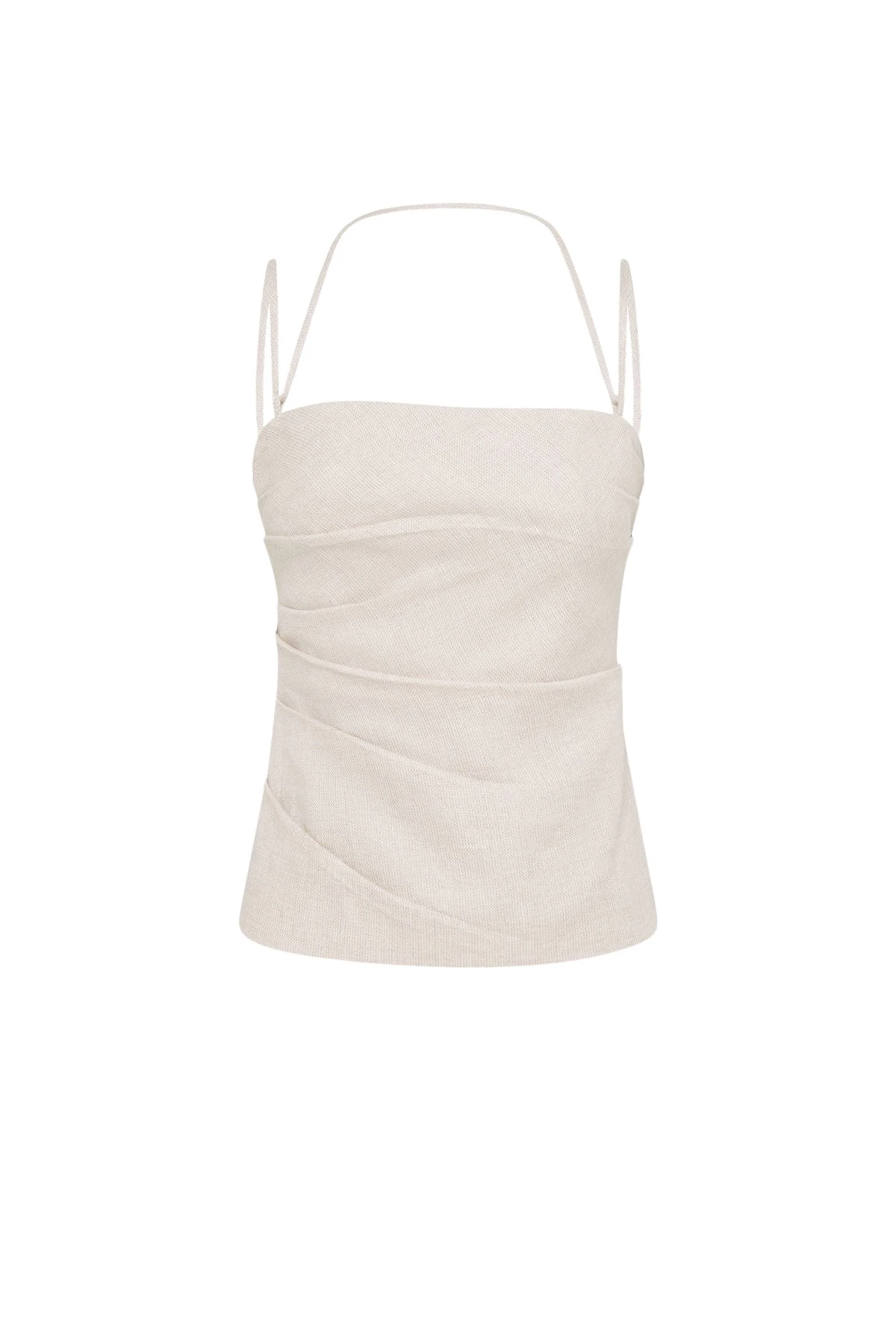 Elliot Double Strap Draped Top - Parchment