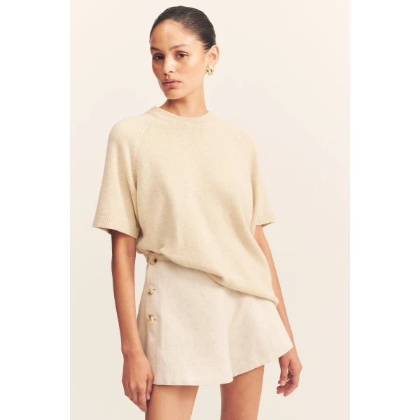Textured linen suiting