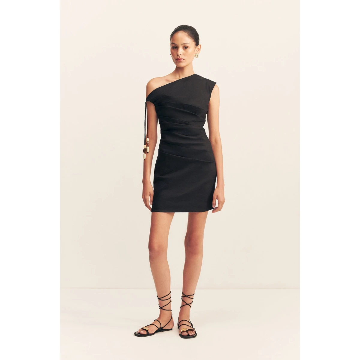 Kasbah Draped Mini Dress - Black - Image 2