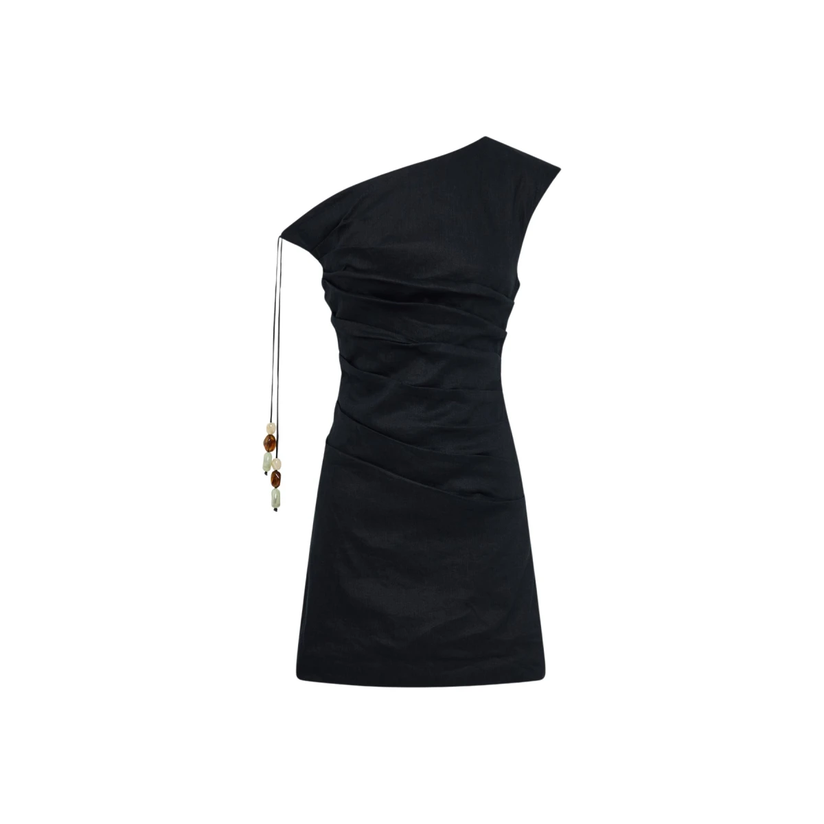 Kasbah Draped Mini Dress - Black - Image 1