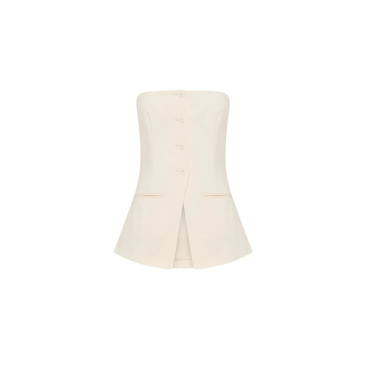 Lani Strapless Tailored Top - Rice - Image 1