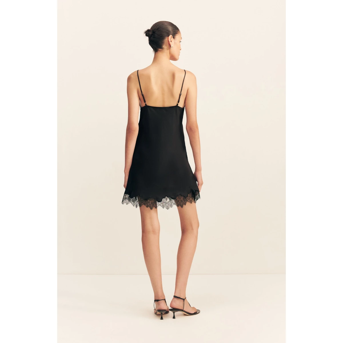 Sheer lace on hem