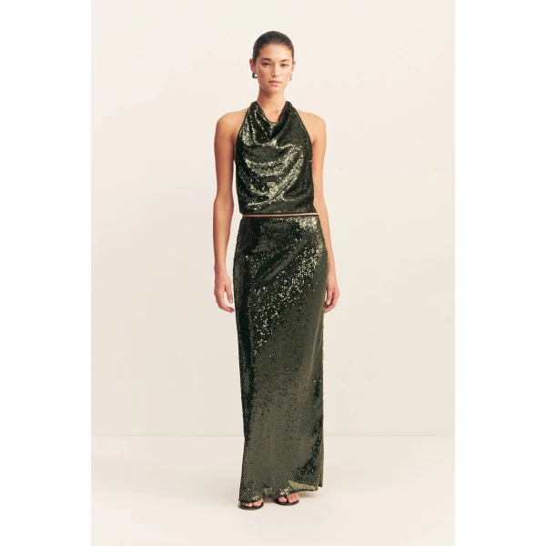 Shona Joy Green Tops luxury Clothing from Coveti Marketplace