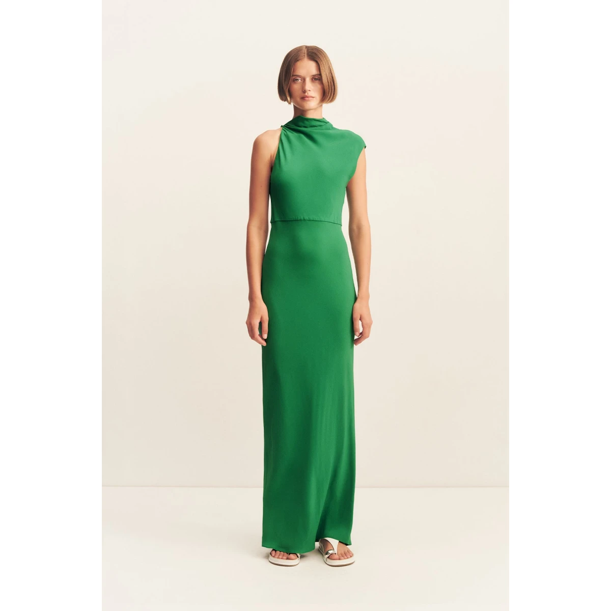 Rio Draped Cowl Maxi Dress - Abundant Green - Image 2