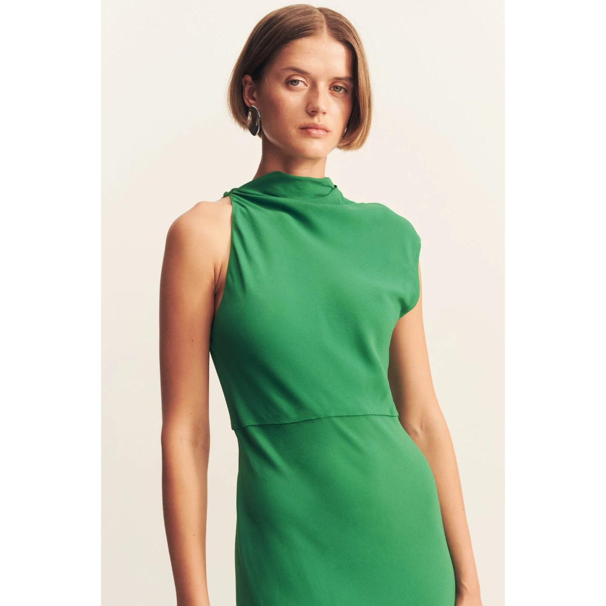 Satin-back crepe