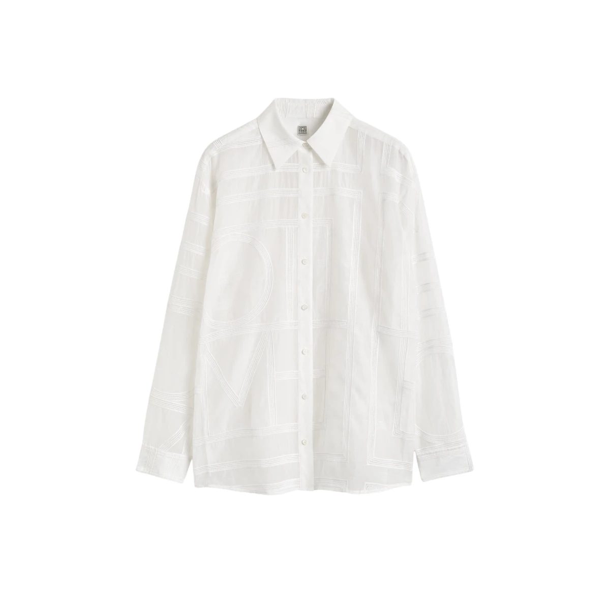 Classic crochet shirt white - Image 1
