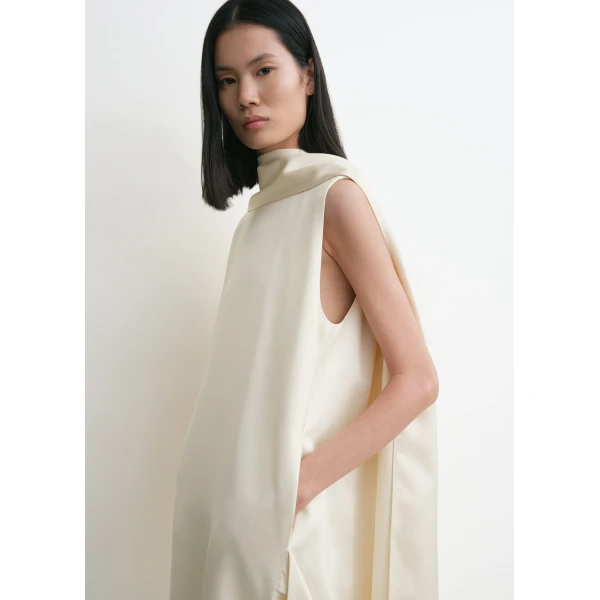 Cocoon scarf dress ecru - Image 5