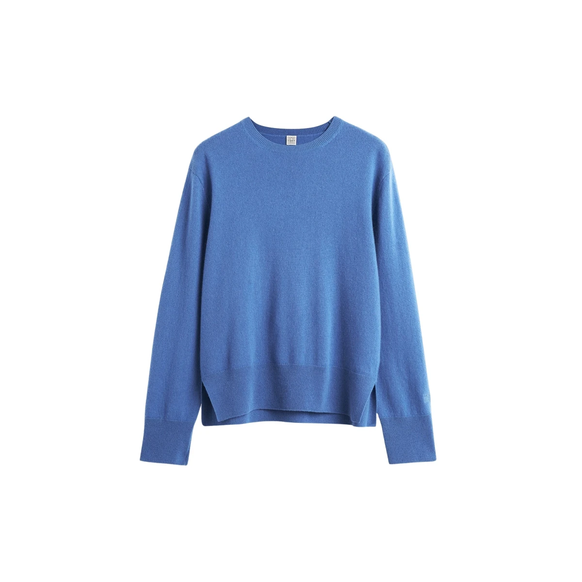 Crew-neck cashmere knit cornflower - Image 1