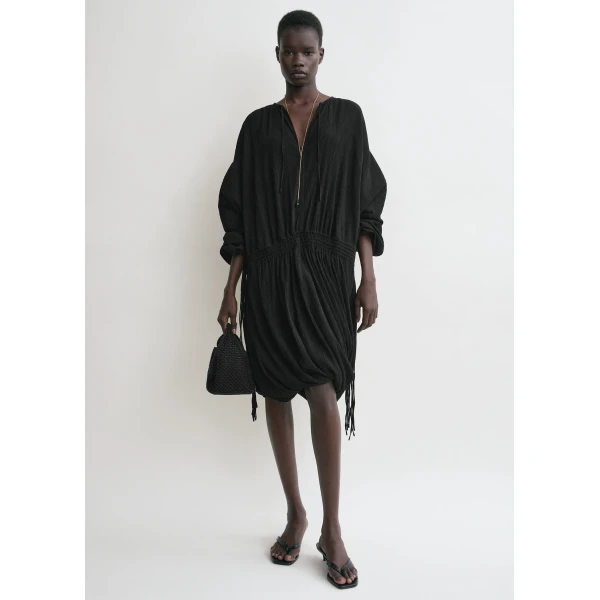 Drawstring dress black - Image 3