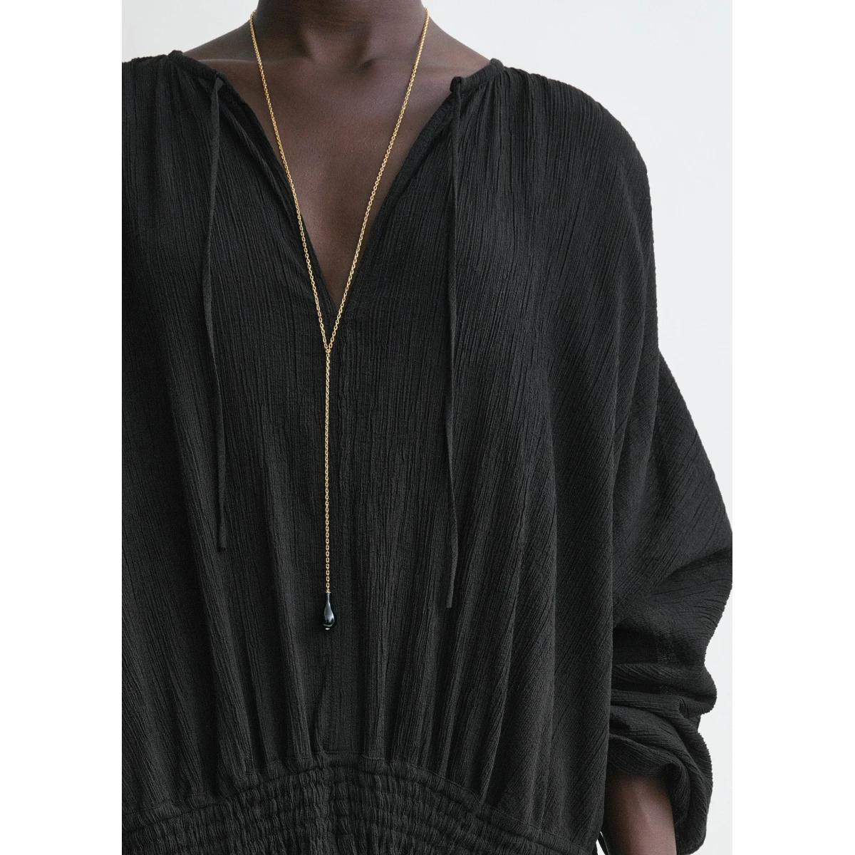 Drawstring dress black - Image 5