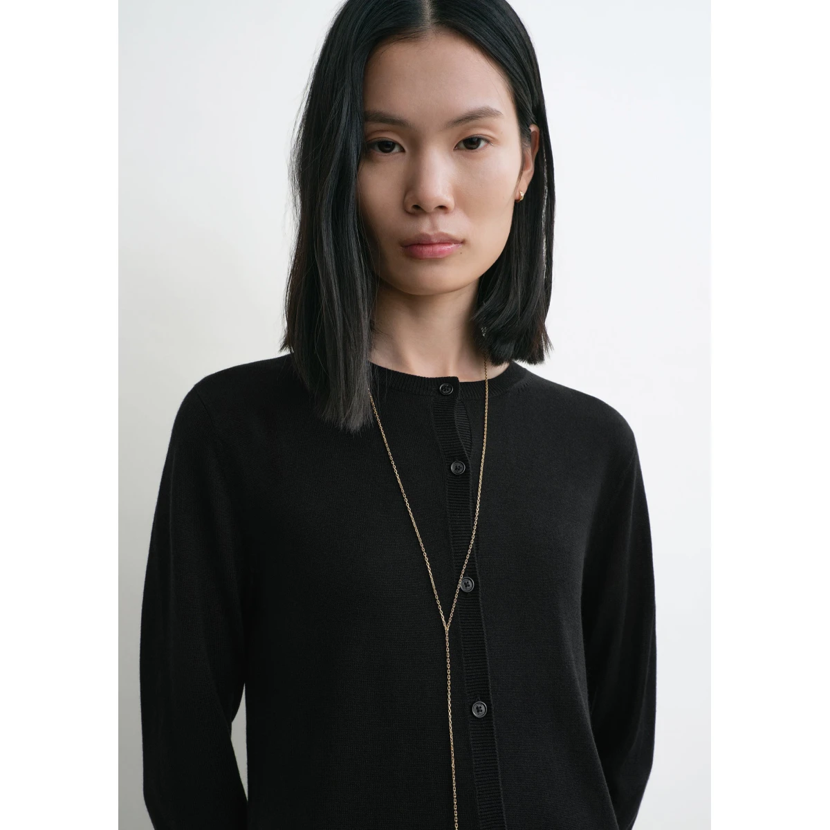 Fine knit cardigan black - Image 5