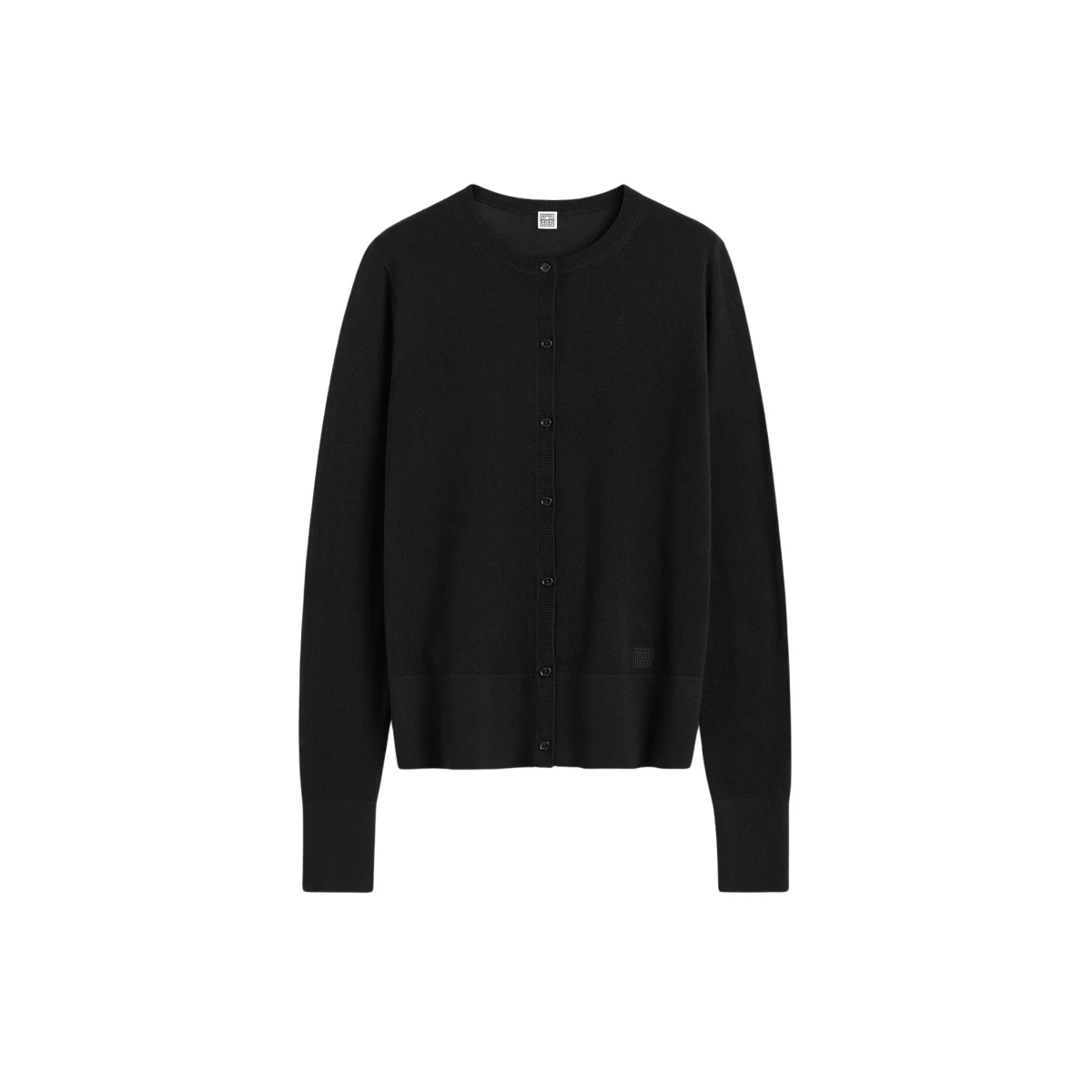 Fine knit cardigan black - Image 1