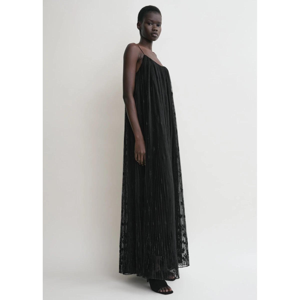 Floral tulle dress black - Image 3
