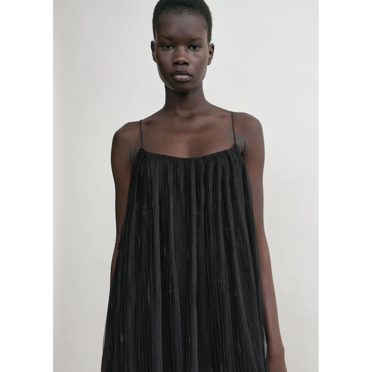 Floral tulle dress black - Image 5