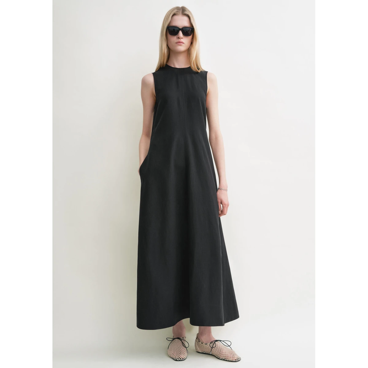 Fluid summer dress black - Image 3