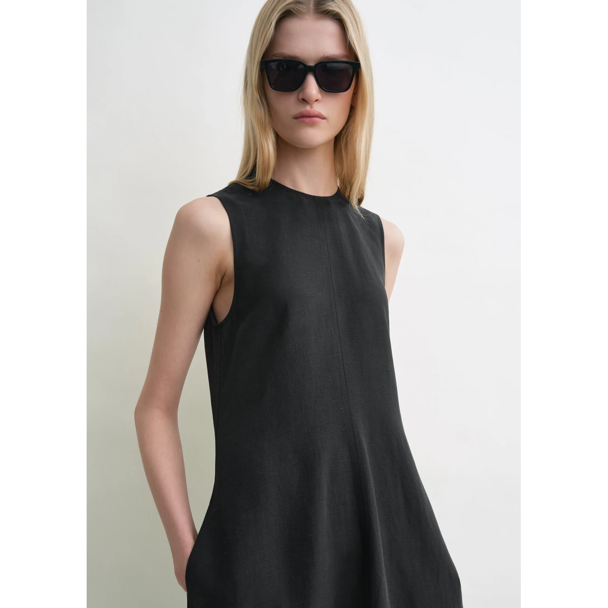 Fluid summer dress black - Image 5