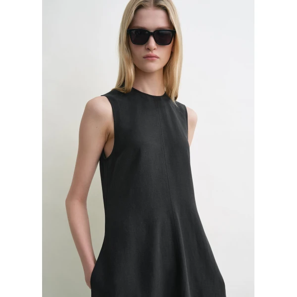 Fluid summer dress black - Image 5