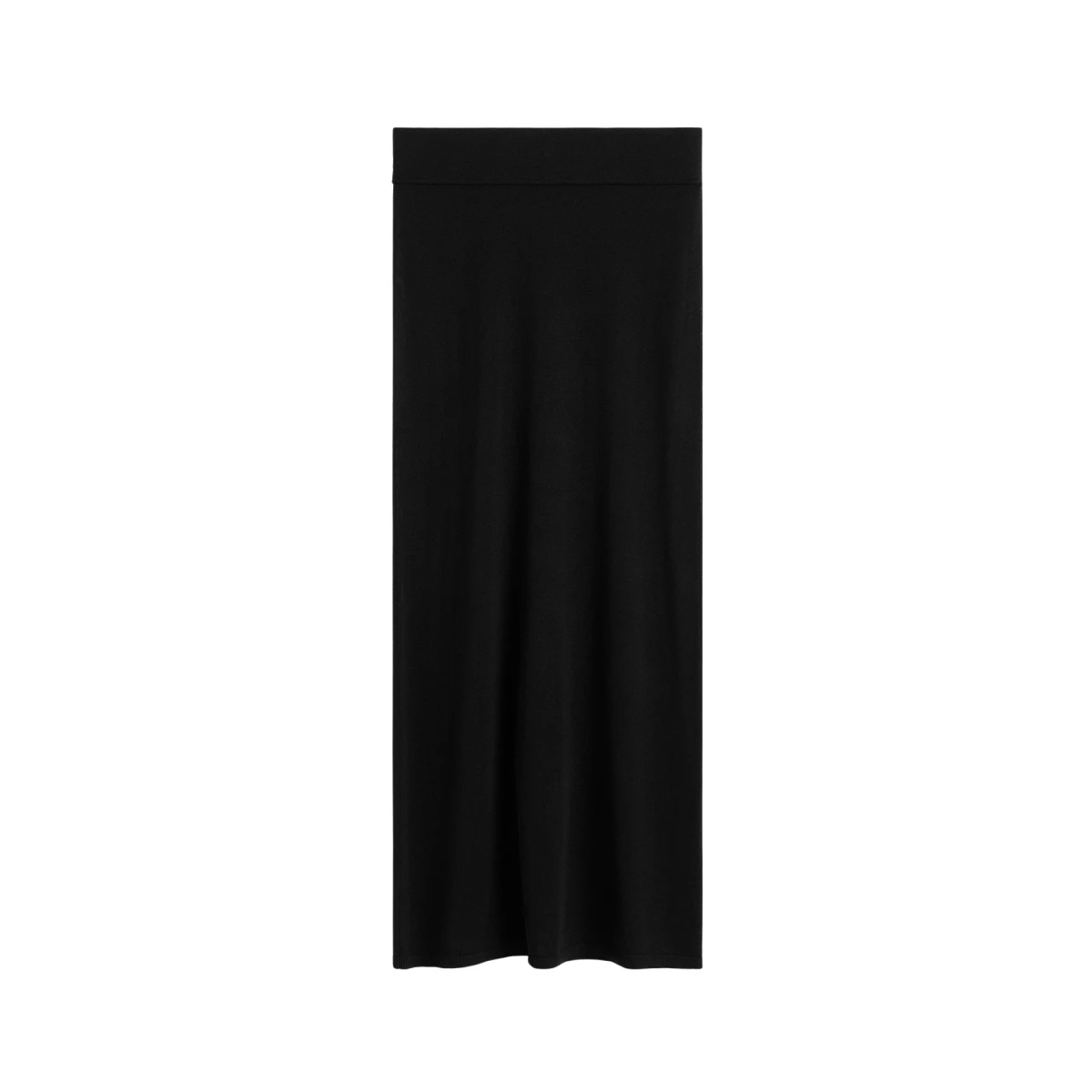 Long knit skirt black - Image 1