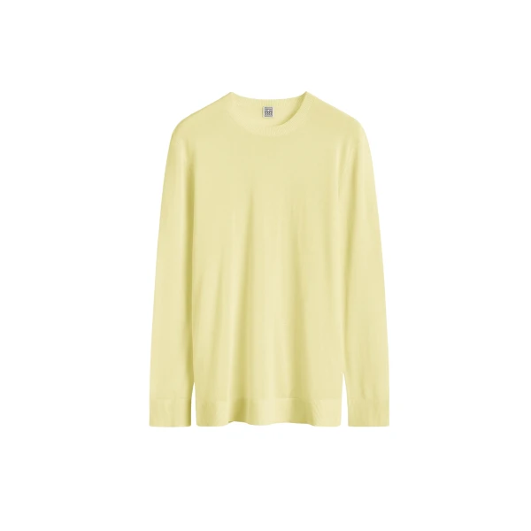Long-sleeve tee knit straw