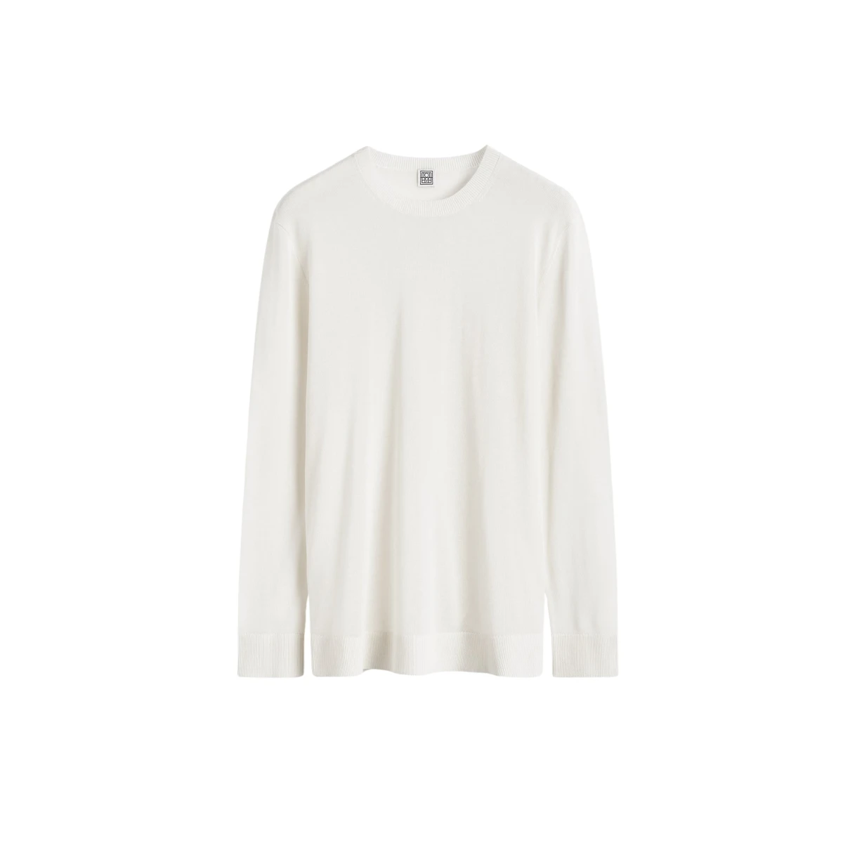 Long-sleeve tee knit white - Image 1