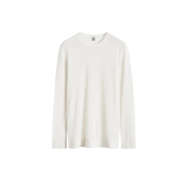 Long-sleeve tee knit white
