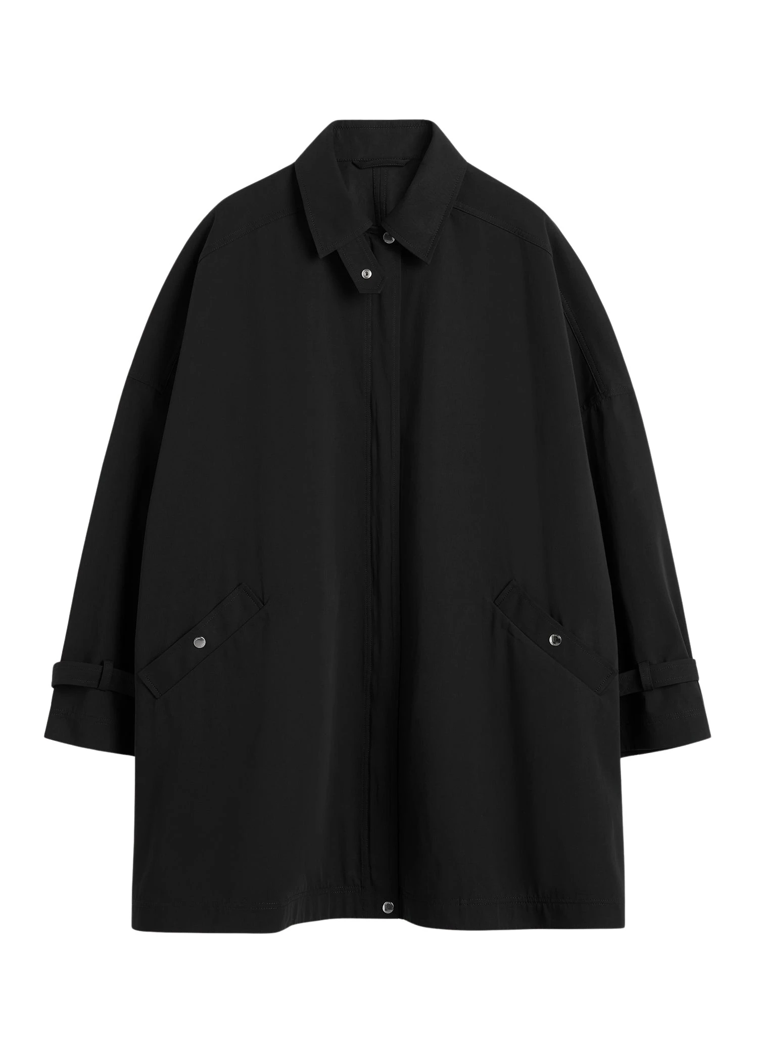 Toteme-Oversized-trench-jacket-black13108_nobg Toteme Jacket luxury Clothing from Coveti Marketplace