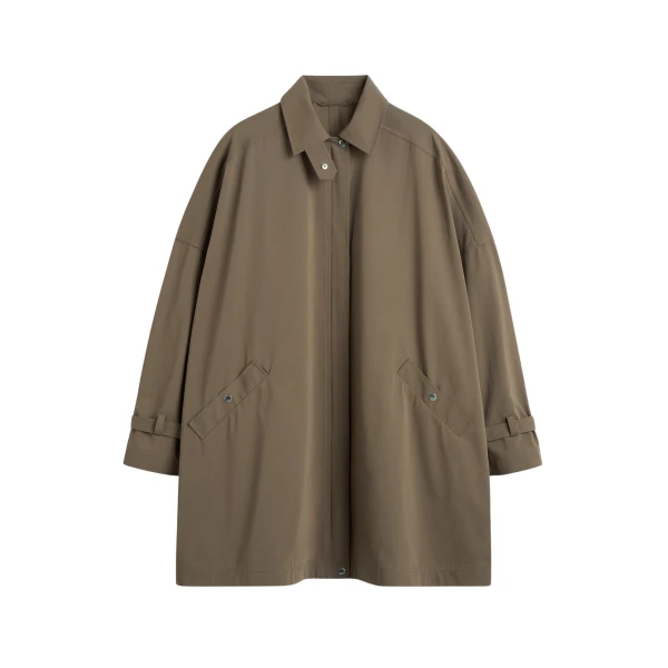 Oversized trench jacket hazel