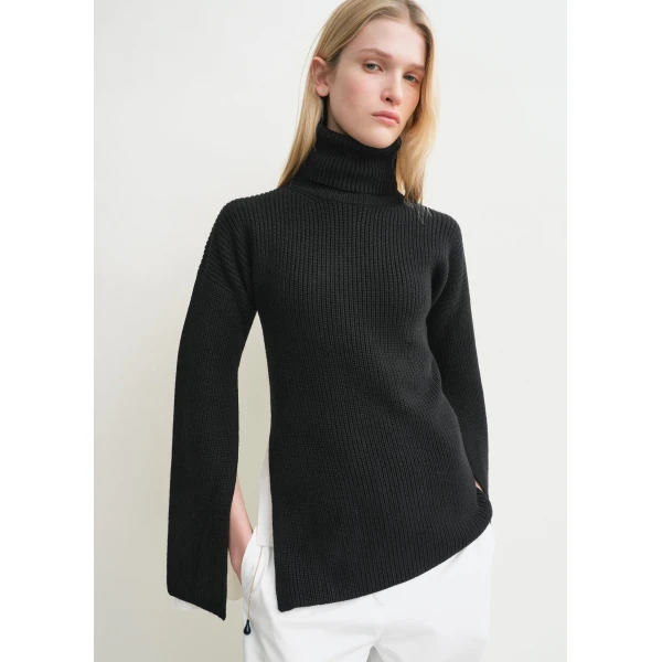 Slit sleeve knit black - Image 5