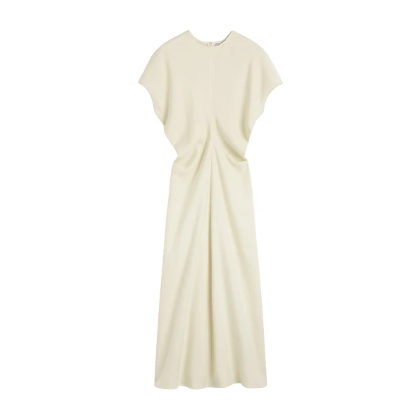 Slouch waist basketweave dress straw