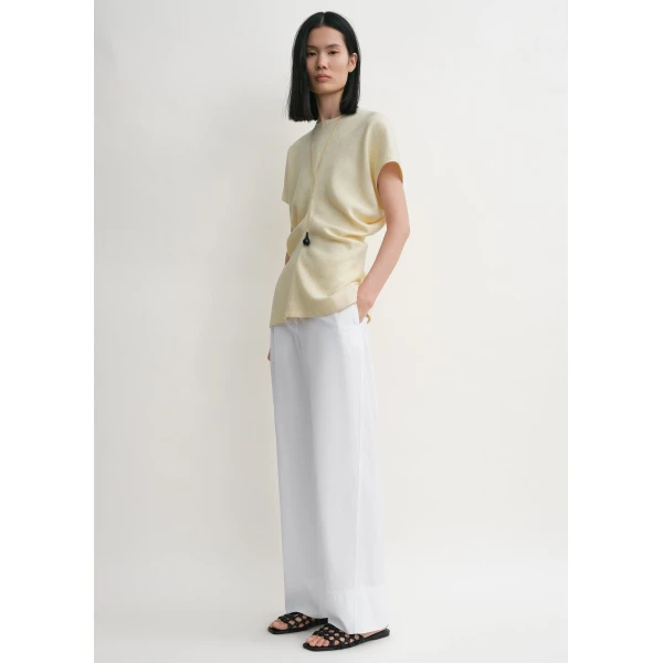 Slouch waist basketweave top straw - Image 3