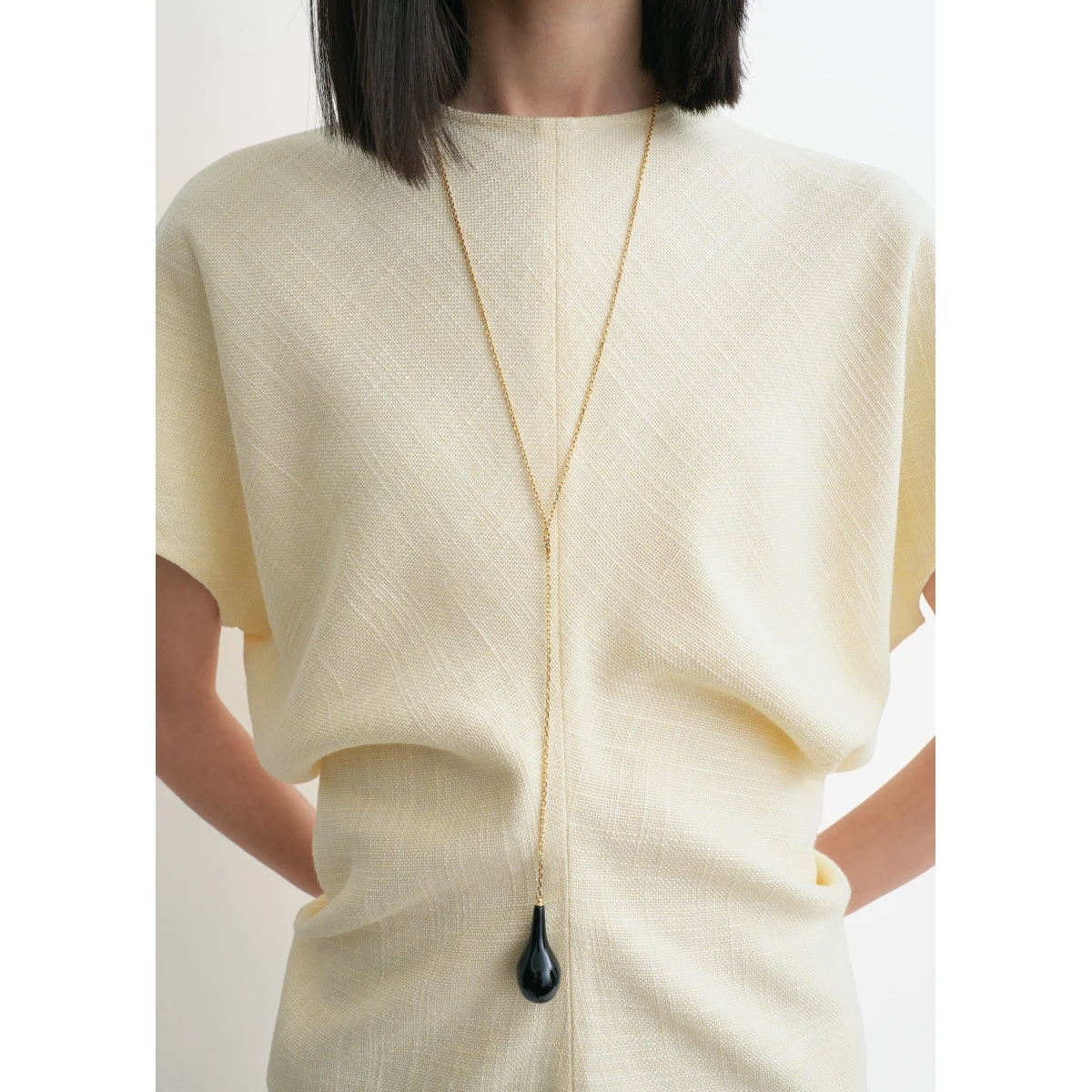 Slouch waist basketweave top straw - Image 5