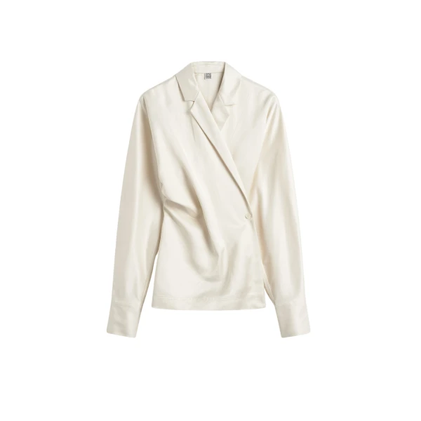 Wrap blouse ecru