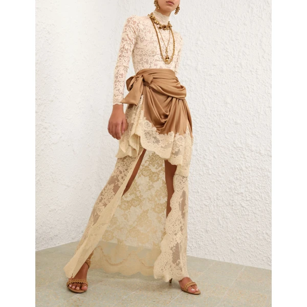 todayful / Satin Drape Skirt インディゴ38 todayful / Satin Drape Skirt インディゴ38