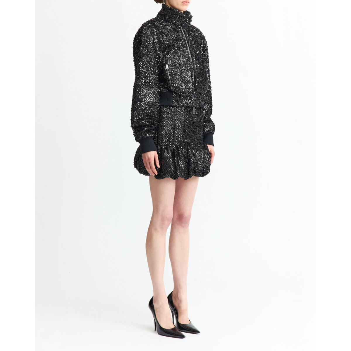 Branka Mini Skirt In Textured Sequin - Image 3