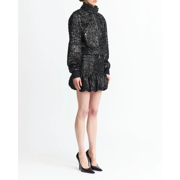 Branka Mini Skirt In Textured Sequin - Image 3