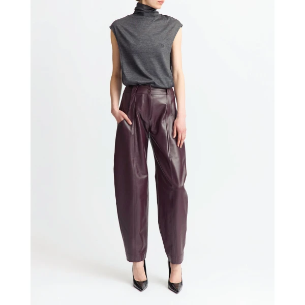 sleeveless design cut from soft wool jersey