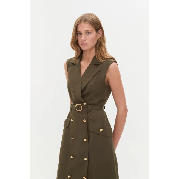 Aje Aus Dresses – structured silhouette with raw femininity from Coveti