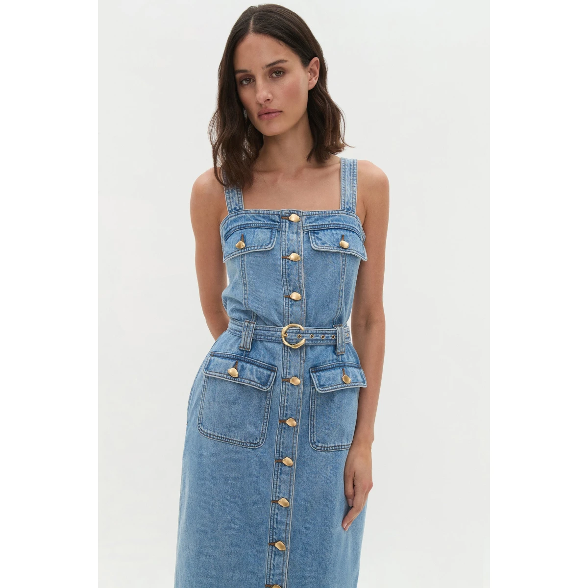 Holland Denim Midi Dress