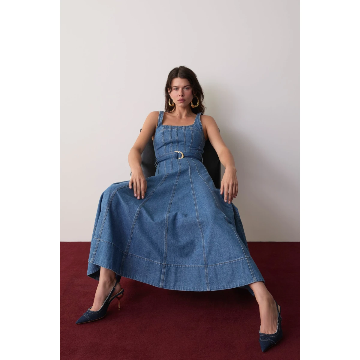 Rainer Denim Midi Dress