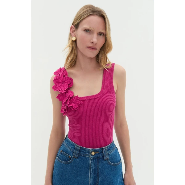 Splendour Flower Knit Tank