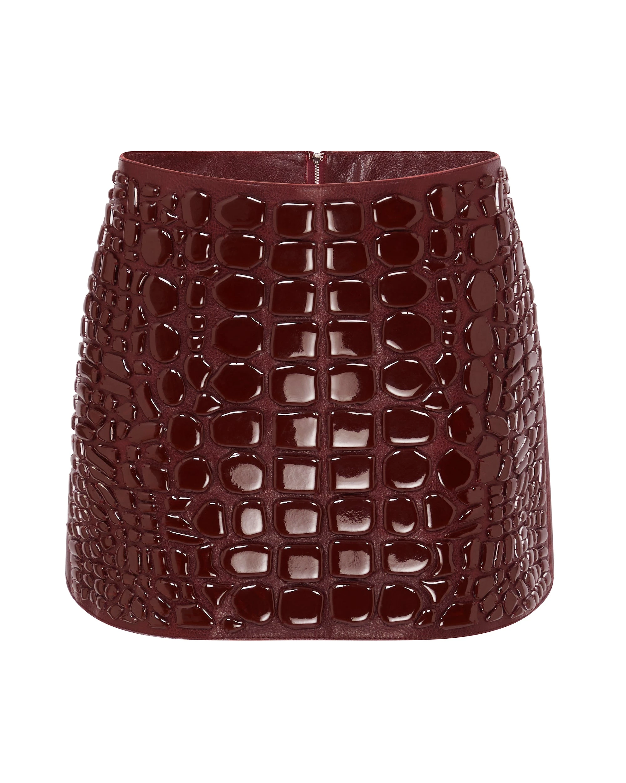 David Koma Croc Enamel Embroidery Mini Skirt