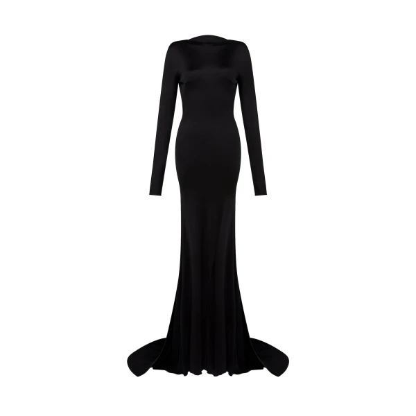 David Koma Gather Detail And Open Back Gown