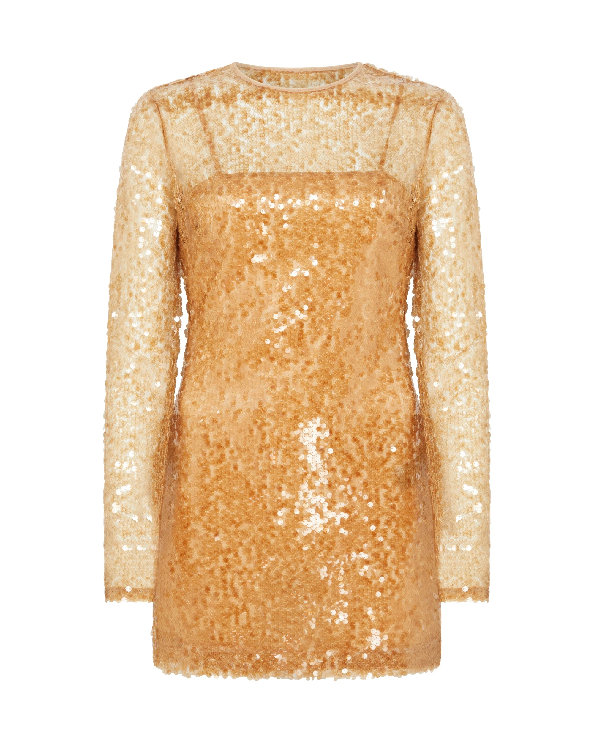 David Koma Long Sleeve Mini Sequin Dress