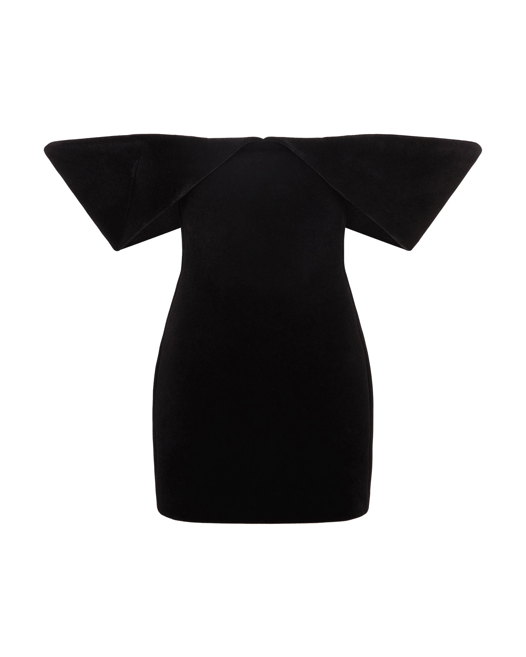 David Koma Off Shoulder Sculptured Mini Dress In Black