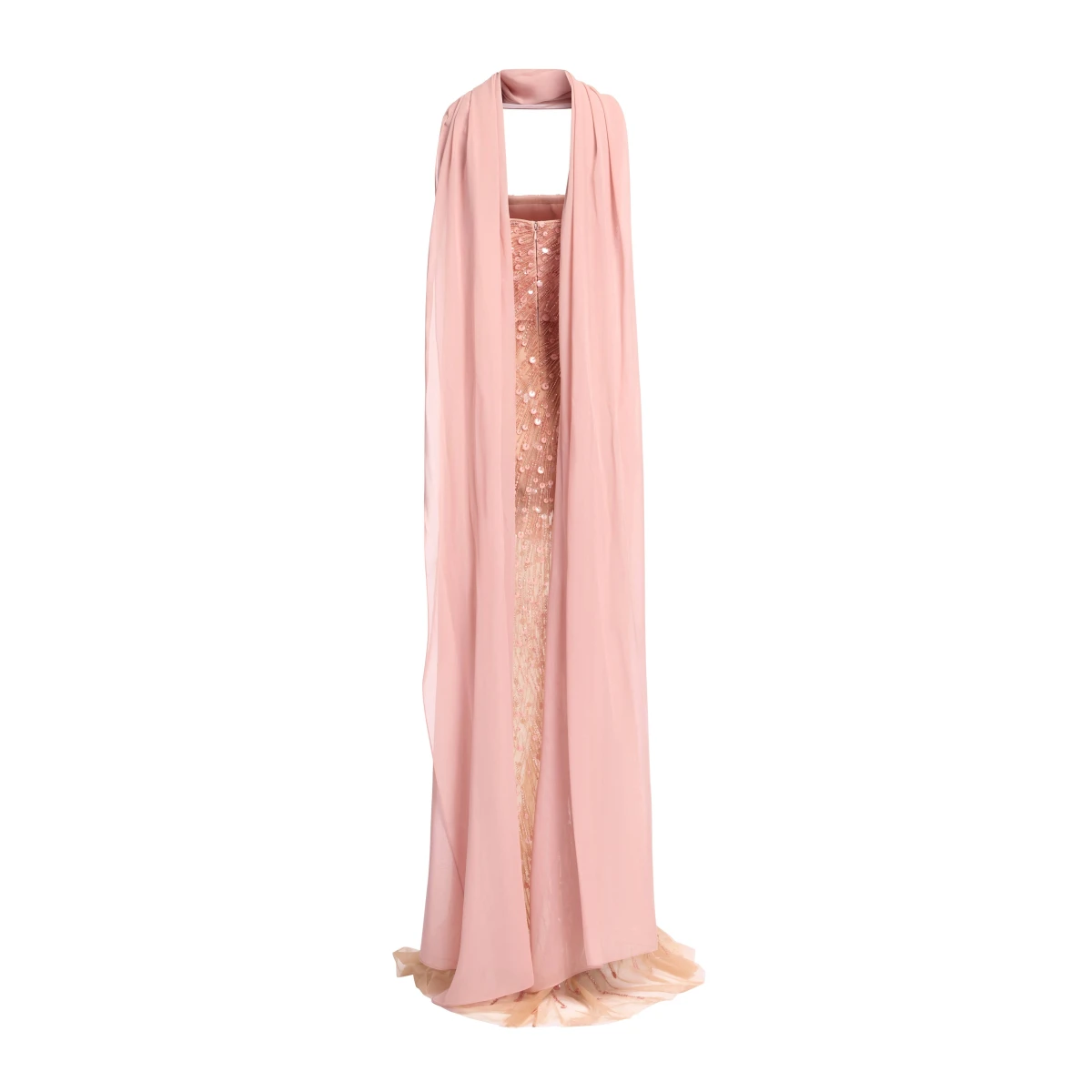 Elie Saab Bead Embroidered Strapless Dress in Pink featuring Corset Bodice – Luxury Designer Fashion at Coveti.